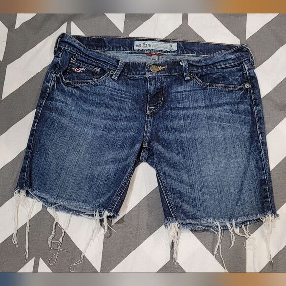 Hollister size 3R long denim raw hem shorts - Picture 1 of 5
